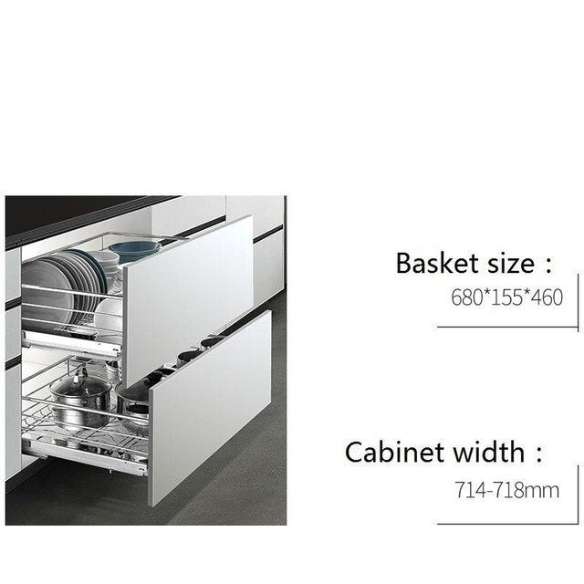 And Cupboard Drawer For Dish Drainer Organizador Stainless Steel Cocina Cuisine Organizer Kitchen Cabinet Storage Basket