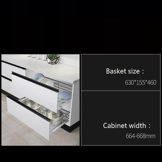 And Cupboard Drawer For Dish Drainer Organizador Stainless Steel Cocina Cuisine Organizer Kitchen Cabinet Storage Basket