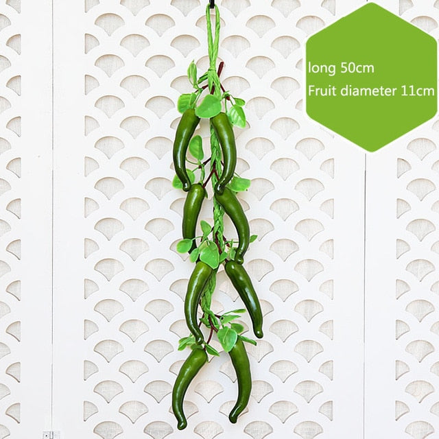 Artificial Simulation Food Vegetables Fruit PU Red Pepper Fake Lemon Vegetables For Home Restaurant Kitchen Garden Art Decor