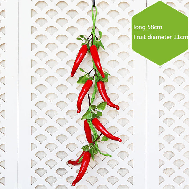 Artificial Simulation Food Vegetables Fruit PU Red Pepper Fake Lemon Vegetables For Home Restaurant Kitchen Garden Art Decor