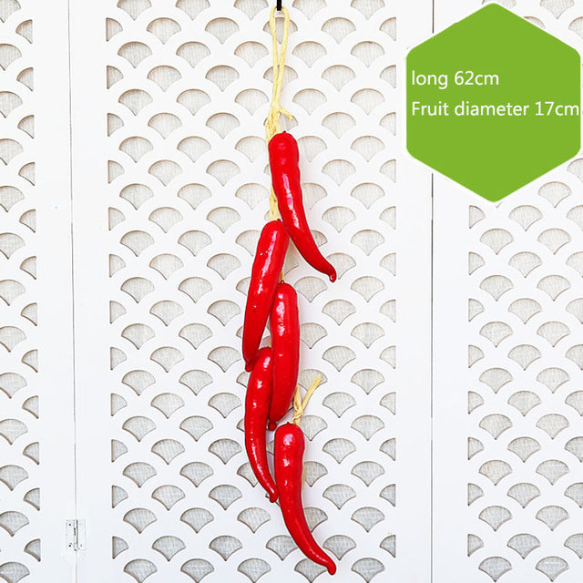 Artificial Simulation Food Vegetables Fruit PU Red Pepper Fake Lemon Vegetables For Home Restaurant Kitchen Garden Art Decor