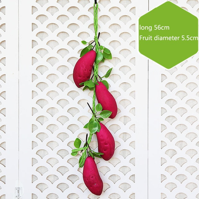 Artificial Simulation Food Vegetables Fruit PU Red Pepper Fake Lemon Vegetables For Home Restaurant Kitchen Garden Art Decor