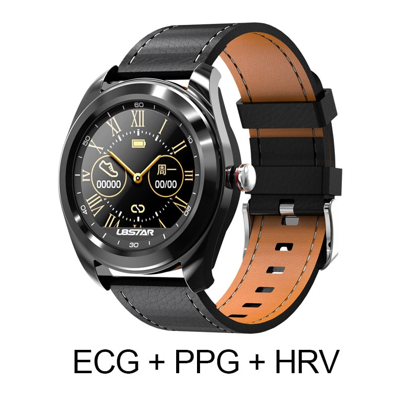 B6 Smart Fitness Watch ECG PPG HRV Heart Rate Blood Pressure Sleep Monitor Health Tracker Sport Bussiness IP68 Shake Control