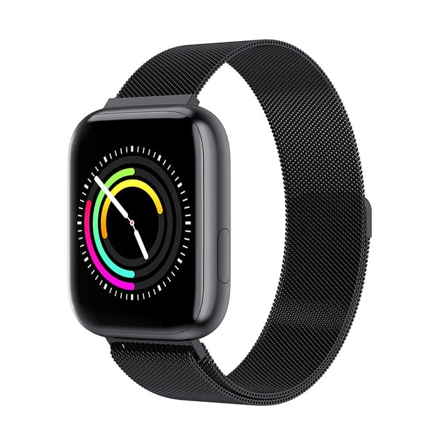 Bakeey P4 1.4inch Big Full Touch Screen 24h Heart Rate Blood Pressure O2 Monitor Weather Push Remind Music bluetooth Smart Watch