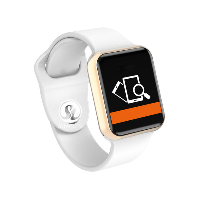 Bluetooth Smart Watch Wearable Devices Sync Notifier Support Whatsapp for Apple Ios Iphone Android Phone Smartwatch (Red Button)