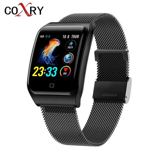 COXRY Multiple Sport Smart Watch Men IOS IP68 Waterproof Heart Rate Smartwatch Blood Pressure Monitor Bluetooth Health Wristband