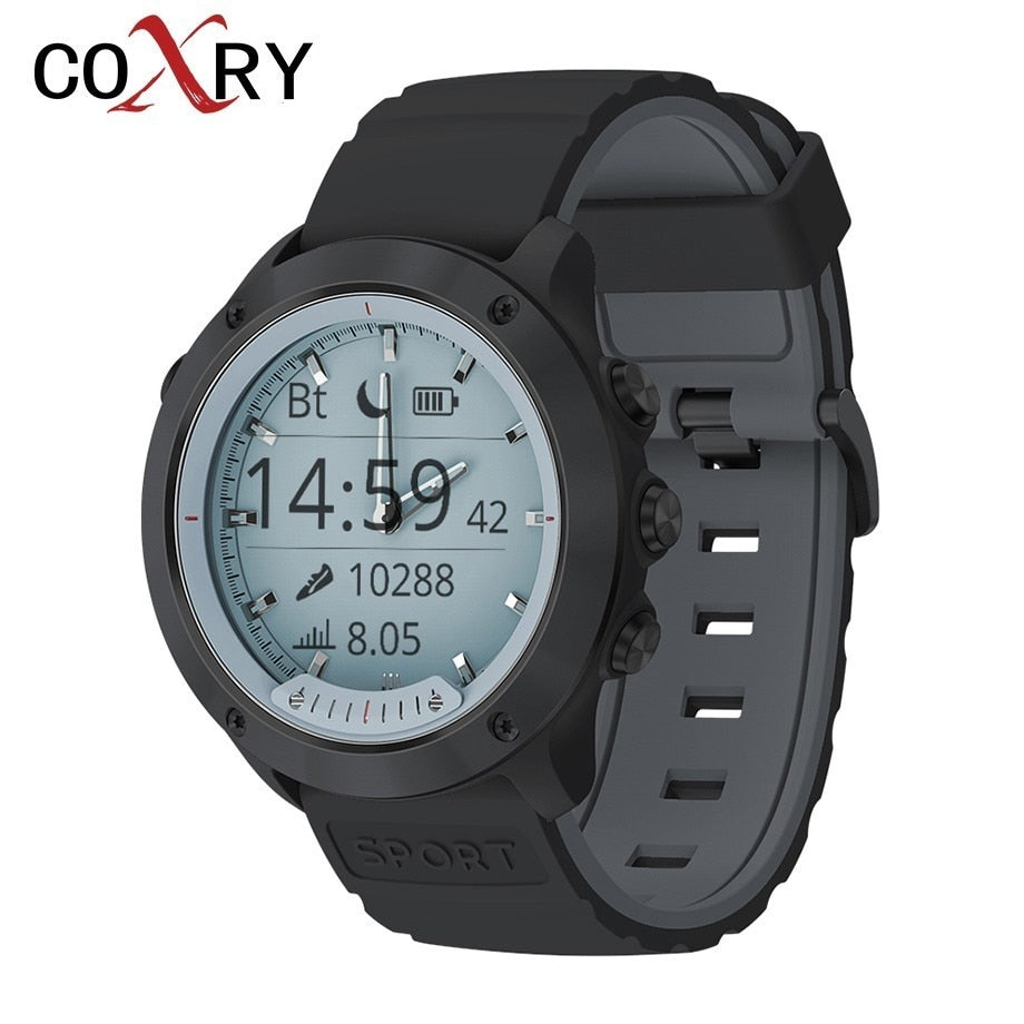 COXRY Smart Watch 2019 Transparent LED Quartz Dual Display Pedometer Waterproof Watch Men Sport Heart Rate Monitor Smartwatch