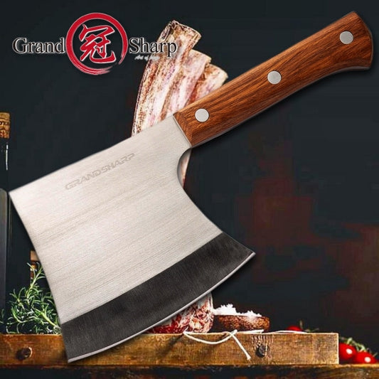 Cleaver Knife Stainless Steel Axe  Kitchen hatchet  Chef Boning Knife Meat Cutter Butcher Tools Camping Outdoor Chopping Knife