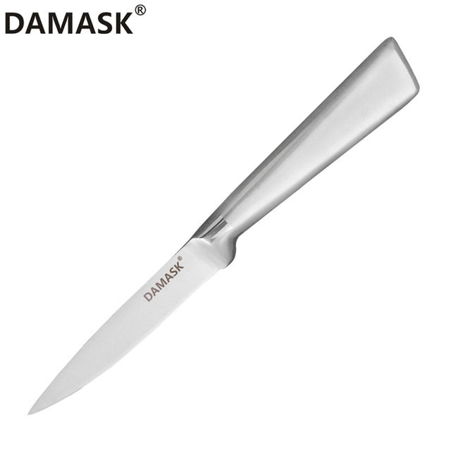 DAMASK Brand Stainless Steel Kitchen Knife Set Chef Cooking Knives 3Cr13 High Hardness Blade Light Weight Handle Cleaver Gyutou