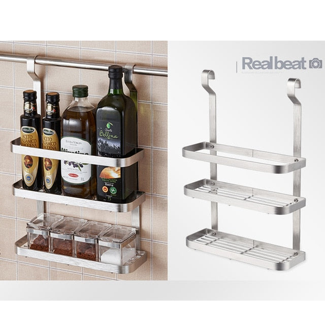 DIY Stainless Steel Kitchen Storage Rack Dish Rack Cutting Boards Stand 304 Stainless Steel Wall Mounted Kitchen Accessories