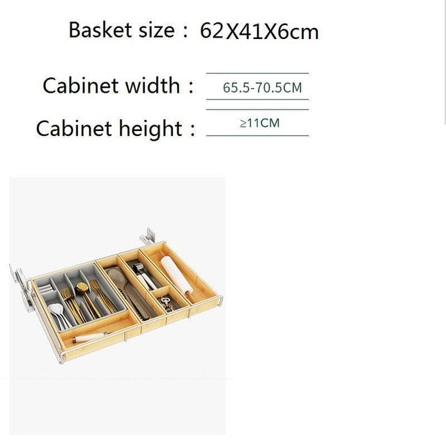 De Cosina Accessories Organizer Drawer For Organizador Armario Dish Stainless Steel Cocina Rack Cuisine Kitchen Cabinet Basket