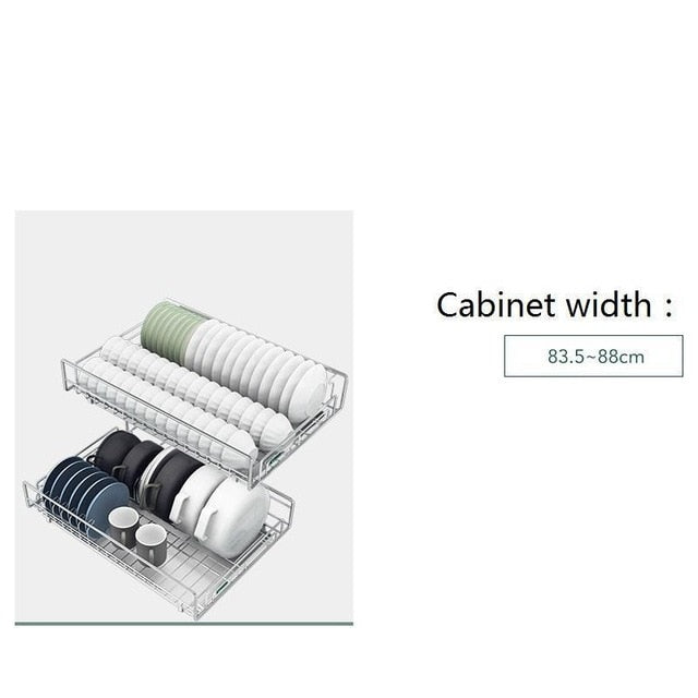 De Cosina Accessories Organizer Drawer For Organizador Armario Dish Stainless Steel Cocina Rack Cuisine Kitchen Cabinet Basket