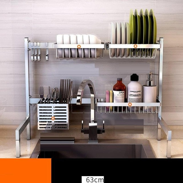 De Sink Accessories Cosina Almacenamiento Dish Drainer Stainless Steel Cocina Mutfak Rack Cozinha Cuisine Kitchen Organizer