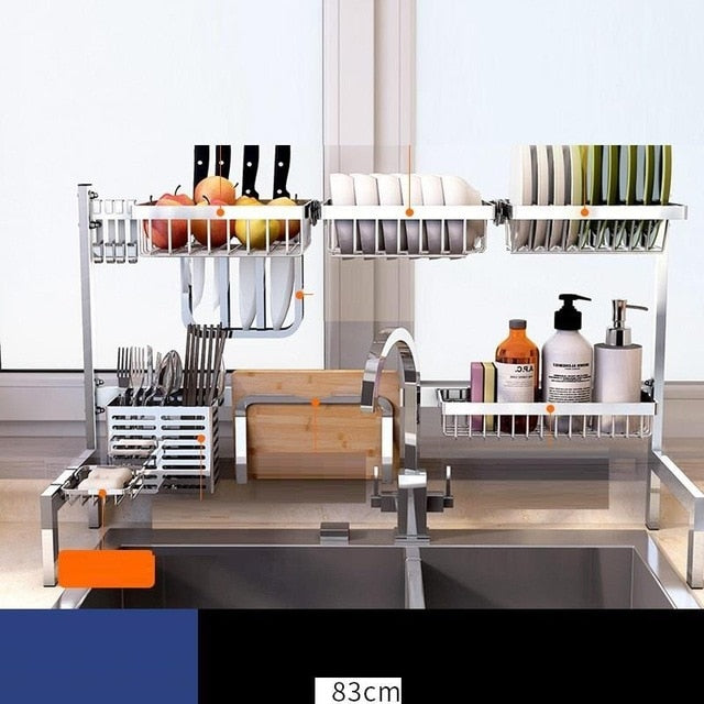 De Sink Accessories Cosina Almacenamiento Dish Drainer Stainless Steel Cocina Mutfak Rack Cozinha Cuisine Kitchen Organizer