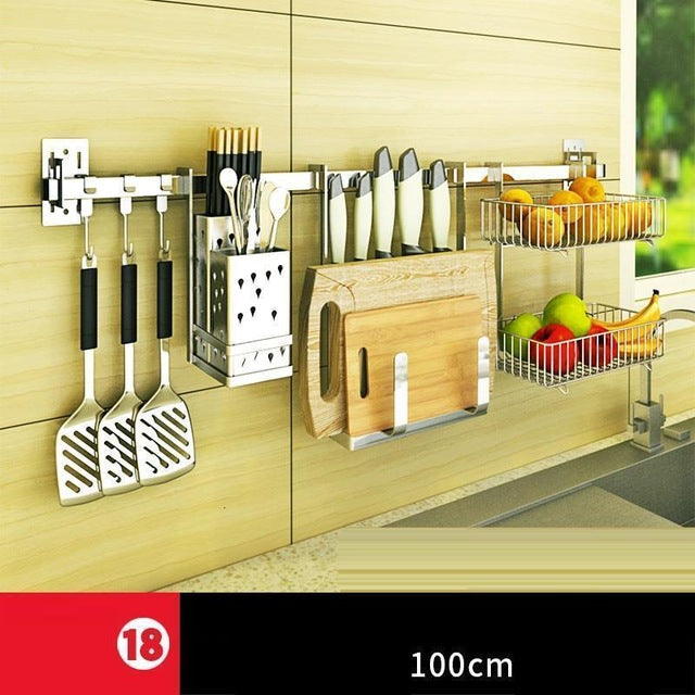 Dish Drainer Fridge Supplies Sink Organizer Stainless Steel Cocina Organizador Cozinha Cuisine Kitchen Storage Rack Holder