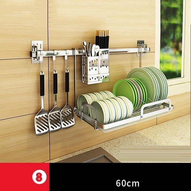 Dish Drainer Fridge Supplies Sink Organizer Stainless Steel Cocina Organizador Cozinha Cuisine Kitchen Storage Rack Holder