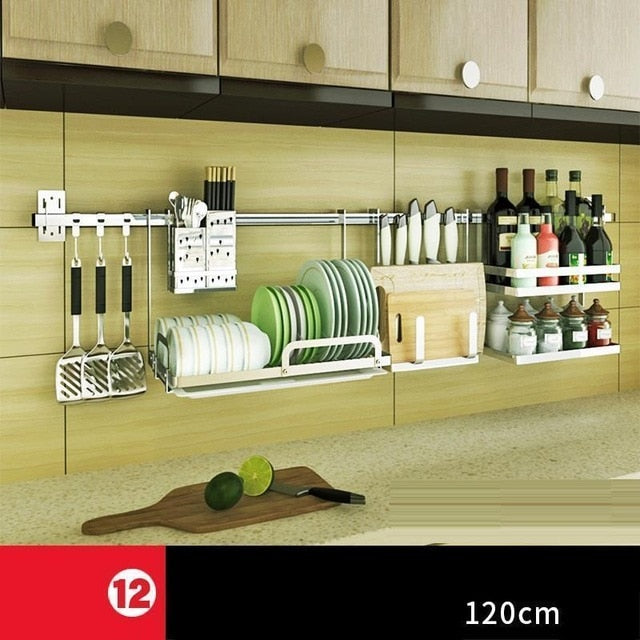 Dish Drainer Fridge Supplies Sink Organizer Stainless Steel Cocina Organizador Cozinha Cuisine Kitchen Storage Rack Holder