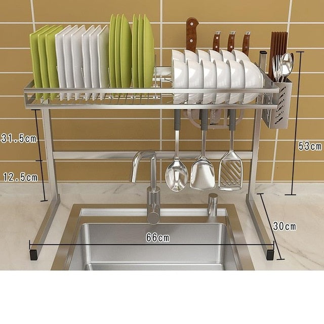 Drying Keuken Dish Drainer Organizadores De Especias Stainless Steel Organizador Rack Cocina Cuisine Mutfak Kitchen Organizer