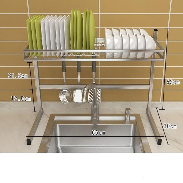 Drying Keuken Dish Drainer Organizadores De Especias Stainless Steel Organizador Rack Cocina Cuisine Mutfak Kitchen Organizer