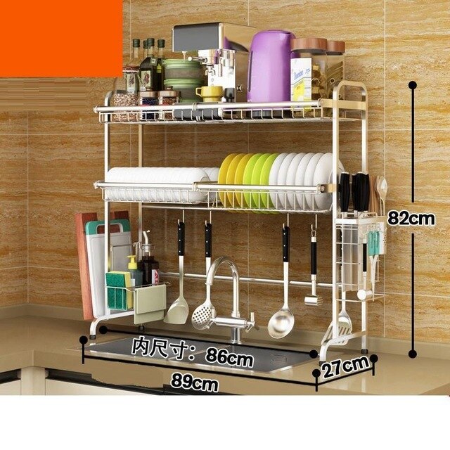 Drying Keuken Dish Drainer Organizadores De Especias Stainless Steel Organizador Rack Cocina Cuisine Mutfak Kitchen Organizer