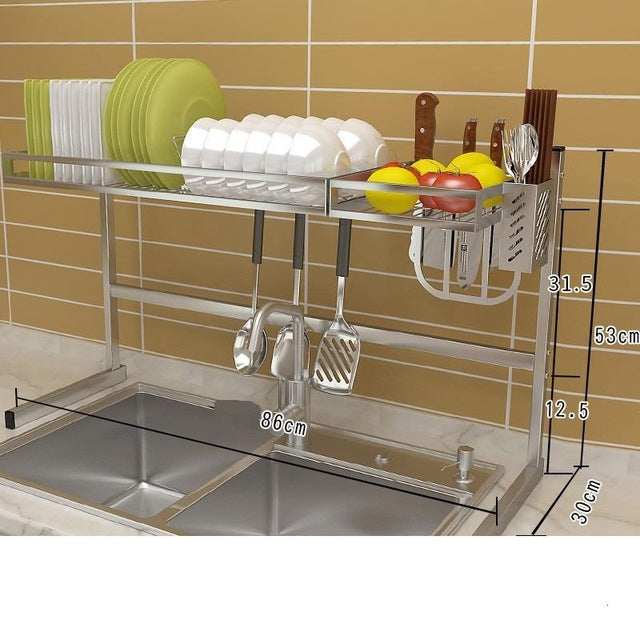 Drying Keuken Dish Drainer Organizadores De Especias Stainless Steel Organizador Rack Cocina Cuisine Mutfak Kitchen Organizer