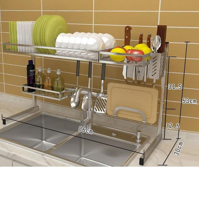 Drying Keuken Dish Drainer Organizadores De Especias Stainless Steel Organizador Rack Cocina Cuisine Mutfak Kitchen Organizer