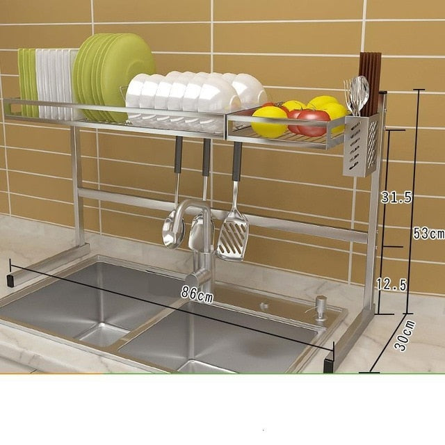 Drying Keuken Dish Drainer Organizadores De Especias Stainless Steel Organizador Rack Cocina Cuisine Mutfak Kitchen Organizer