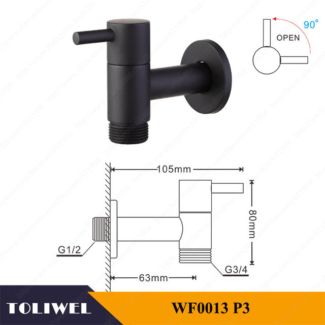 Extra Long Polished Chrome Laundry Bathroom Wetroom Kitchen  Wall Mounted Sink Faucet Tap Spigot Bibcocks