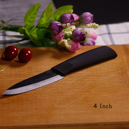 FINDKING Quality Ceramic kitchen knives black pattern blade with holder Peeler covers ceramic knife set kitchen knifes set best