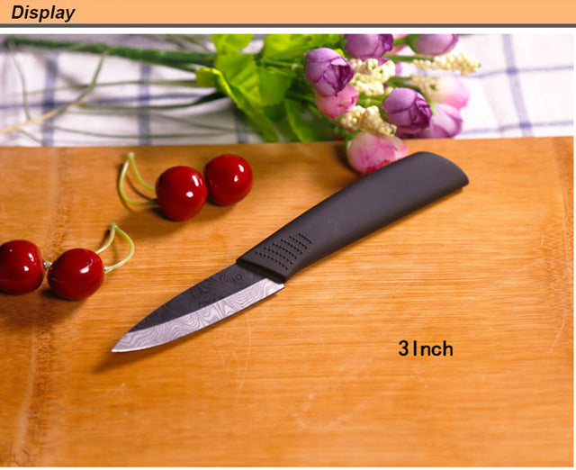 FINDKING Quality Ceramic kitchen knives black pattern blade with holder Peeler covers ceramic knife set kitchen knifes set best