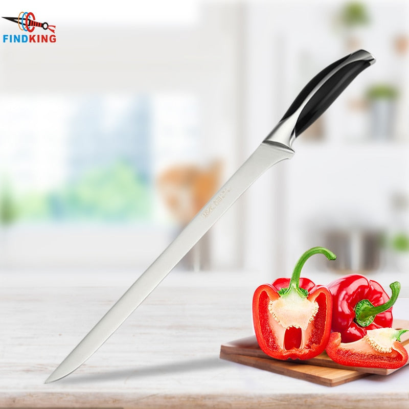 Findking 2018 best knives professional Quality Ham Knife Stainless Steel Kitchen Tools Cooking Cutter Super Sharp Kitchen Knives