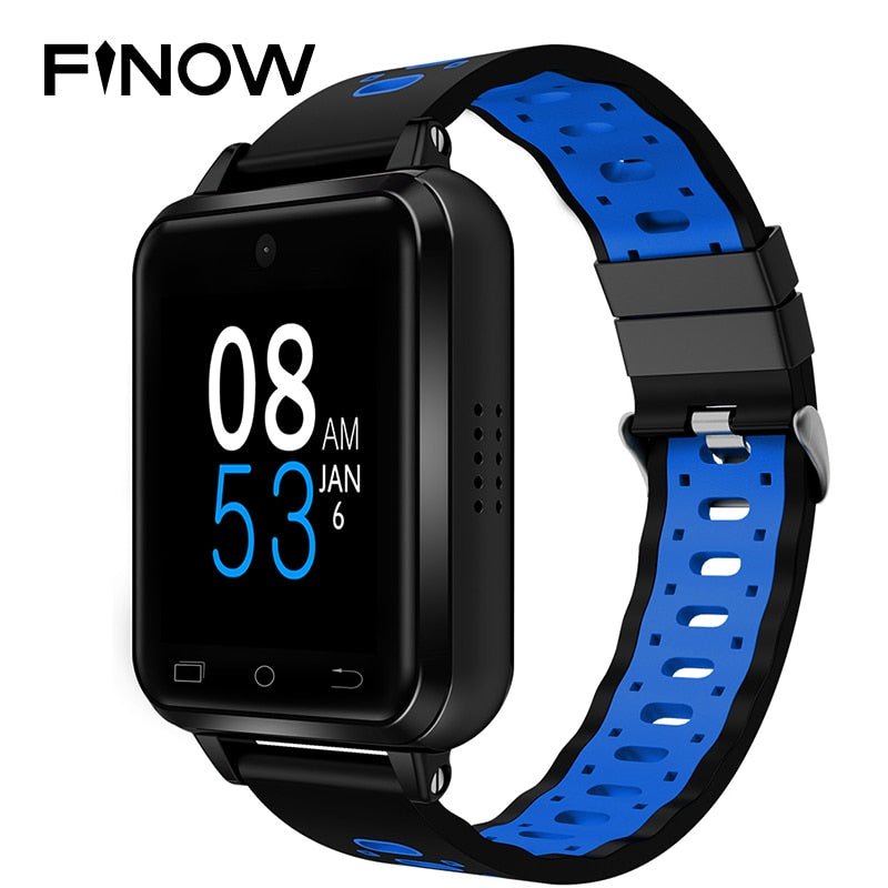 Finow Q2 4G Smart Watch Men Q1 Pro updated Android 6.0 MTK6737 Quad Core 1GB/16GB SmartWatch Phone Heart Rate Pedometer Sim Card