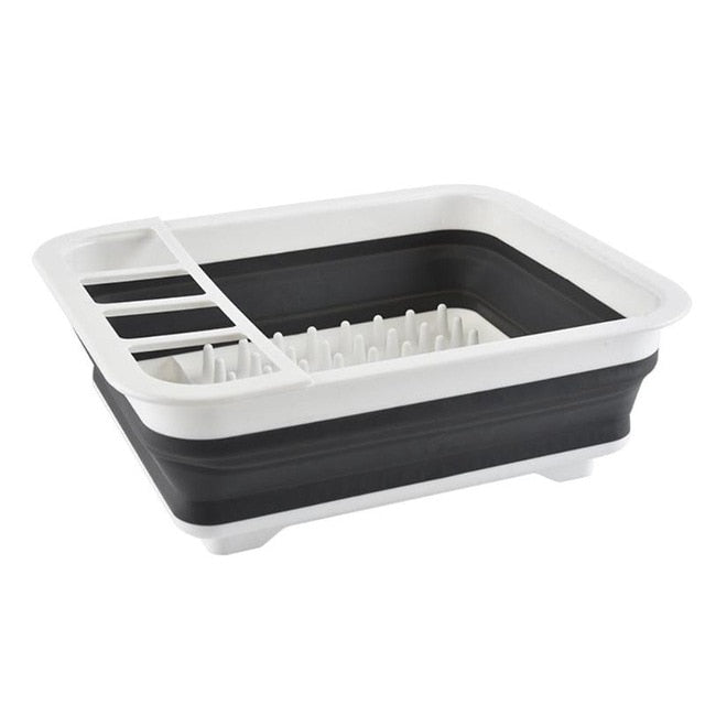 Foldable Dish Rack Kitchen Storage Holder Drainer Bowl Tableware Plate Portable Drying Rack Home Shelf Dinnerware Organizer