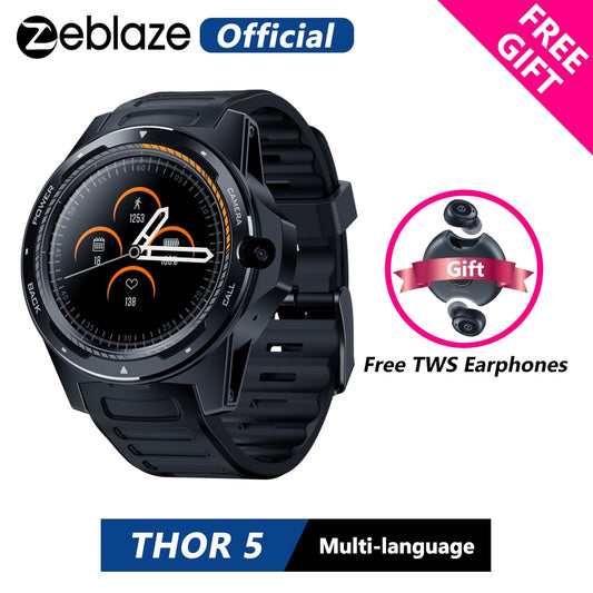 [Free TWS Earphones] Zeblaze THOR 5 Dual System Hybrid Smartwatch 1.39" AOMLED 454*454px 2GB+16GB 8.0MP Front Camera Smart watch