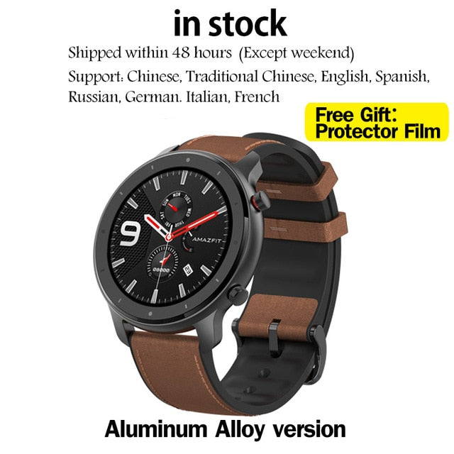 Global Version Amazfit GTR 47mm Smart Watch Huami 5ATM Waterproof Smartwatch 24 Days Battery GPS Music Control For Android IOS