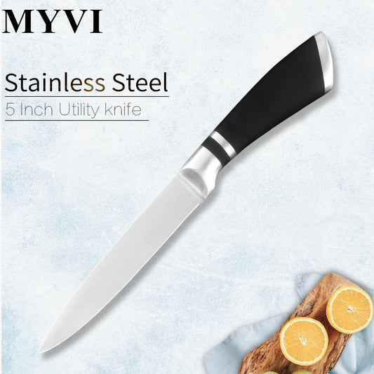 Handmade Stainless Steel Knives Kitchen Knives Accessories Japanese Cook's Fruit Utility Santoku Chef Slicing Bread Knife Set