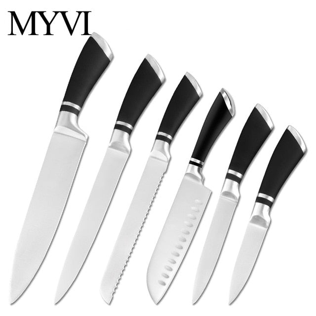 Handmade Stainless Steel Knives Kitchen Knives Accessories Japanese Cook's Fruit Utility Santoku Chef Slicing Bread Knife Set