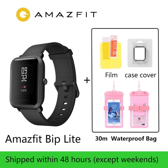 In Stock Global Version Amazfit Bip Lite Smart Watch 45-Day Battery Life 3ATM Water-resistance Smartwatch For Xiaomi New
