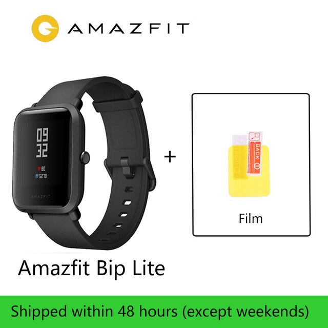 In Stock Global Version Amazfit Bip Lite Smart Watch 45-Day Battery Life 3ATM Water-resistance Smartwatch For Xiaomi New