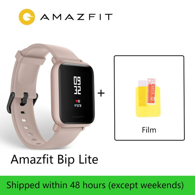 In Stock Global Version Amazfit Bip Lite Smart Watch 45-Day Battery Life 3ATM Water-resistance Smartwatch For Xiaomi New