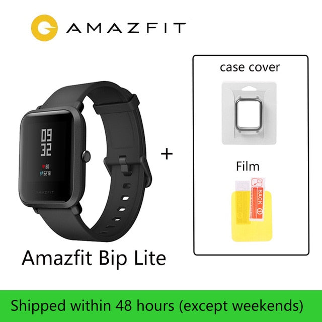 In Stock Global Version Amazfit Bip Lite Smart Watch 45-Day Battery Life 3ATM Water-resistance Smartwatch For Xiaomi New