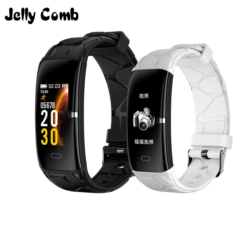 Jelly Comb Sport Smart Watch Women Men FitnessTracker Smartwatch for Android IOS Heart Rate Monitor Electronics Smartband