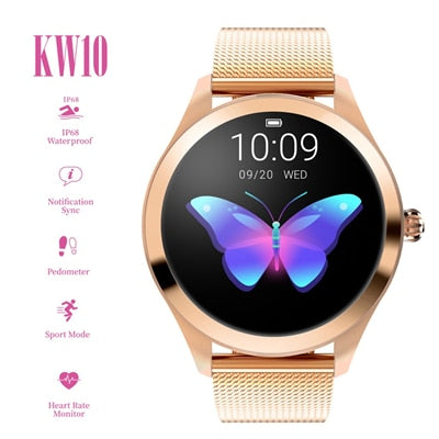 KW10 KW19 Luxury Smart Watch Wrist Gold IP68 Waterproof For Women Heart Rate Monitoring Bracelet Fitness Sport Smartwatch S30
