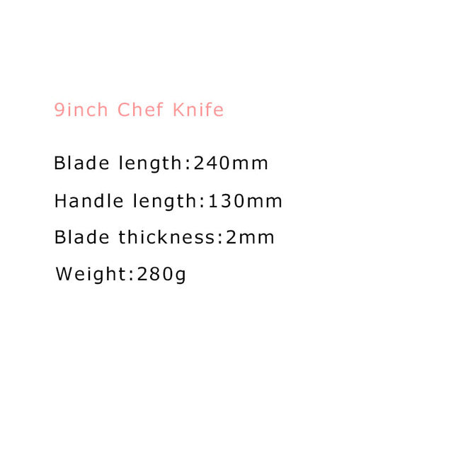 Kitchen Knife 8 9 10 11inch Chef Knives Germany 1.4116 Stainless Steel Japanese Santoku Knife Slicing Beef Meat Veg Cooking Tool