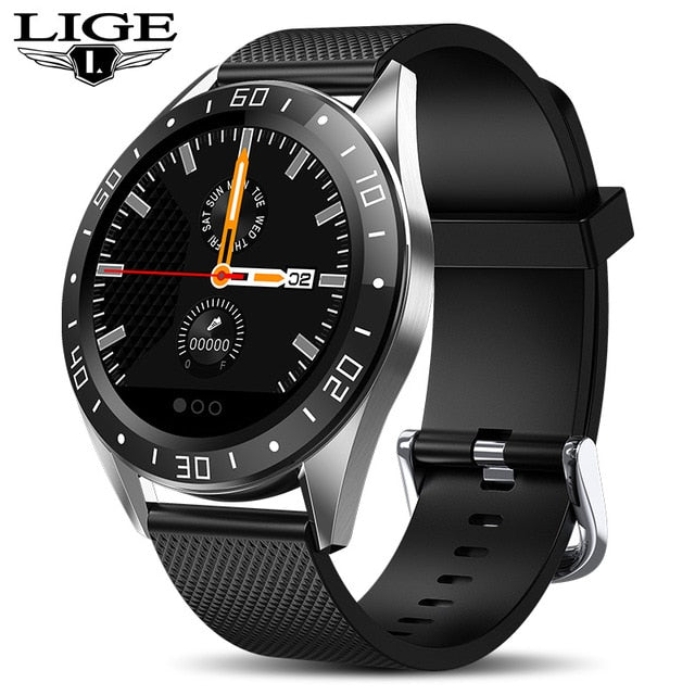LIGE 2019 new smart watch men screen LED heart rate monitor blood pressure Fitness tracker Sport waterproof watch Smart Bracelet