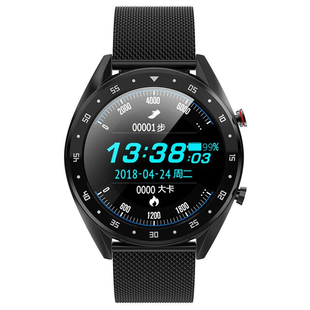 M9 ECG O2 Blood Oxygen Monitor Smartwatch Ultra Thin Full Round Screen bluetooth Call IP68 Music Control Multi Sport Smart Watch