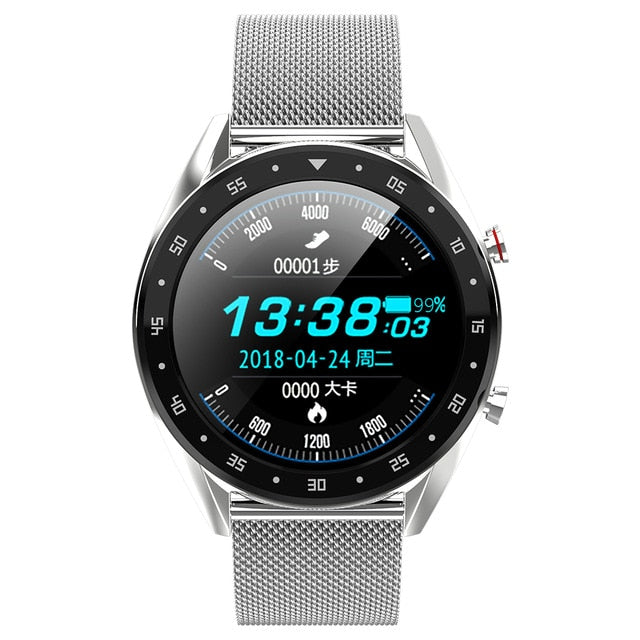 M9 ECG O2 Blood Oxygen Monitor Smartwatch Ultra Thin Full Round Screen bluetooth Call IP68 Music Control Multi Sport Smart Watch