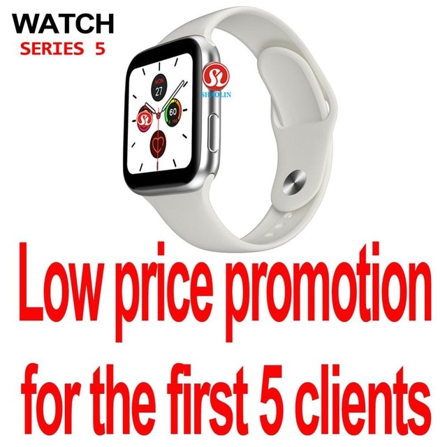 Man Woman Smart Watch 44mm Heart Rate Monitor Series 5 Sports Smartwatch for Apple watch iOS 9 10 iPhone 8 Android Phone pk iwo