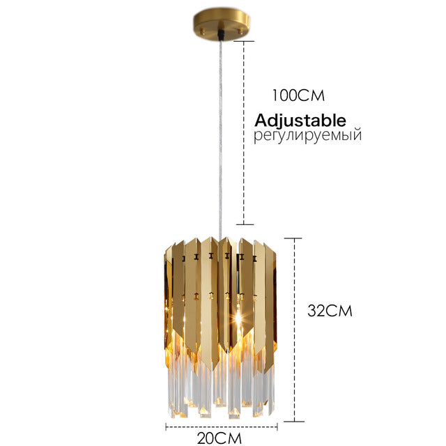 Modern Luxury Gold Crystal Small Round Chandeliers For Dining Room Bedroom Chandelier Lighting Kitchen Island Led Light Fixtures