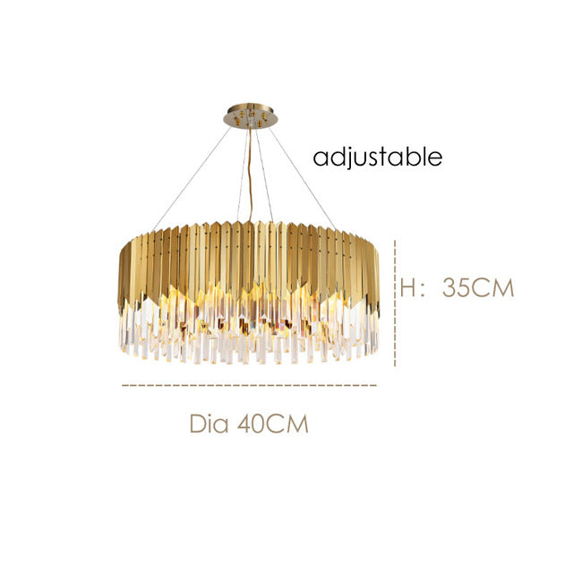 Modern Luxury Gold Crystal Small Round Chandeliers For Dining Room Bedroom Chandelier Lighting Kitchen Island Led Light Fixtures